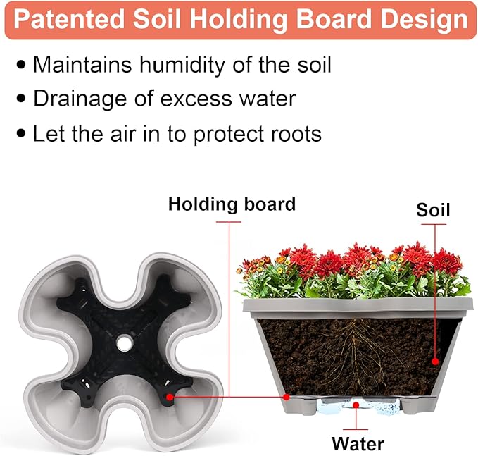 GameXcel Vertical Planter 3 Tier Stackable Planters Garden Planters Strawberry Herb Flower and Vegetable Planter Indoor Outdoor Gardening Pots with Removable Wheels and Tools GameXcel