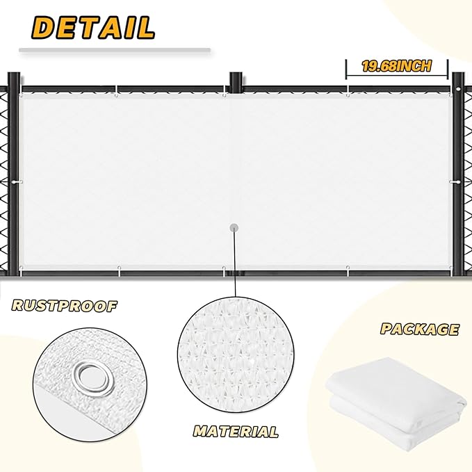 LOVE STORY Balcony Privacy Screen, 3'x16' Deck Shield Screen Fence Cover,UV Protection and Weather-Resistant,3 FT Height for Deck, Patio, Backyard, Outdoor Pool, Porch, Railing, White LOVESTORY