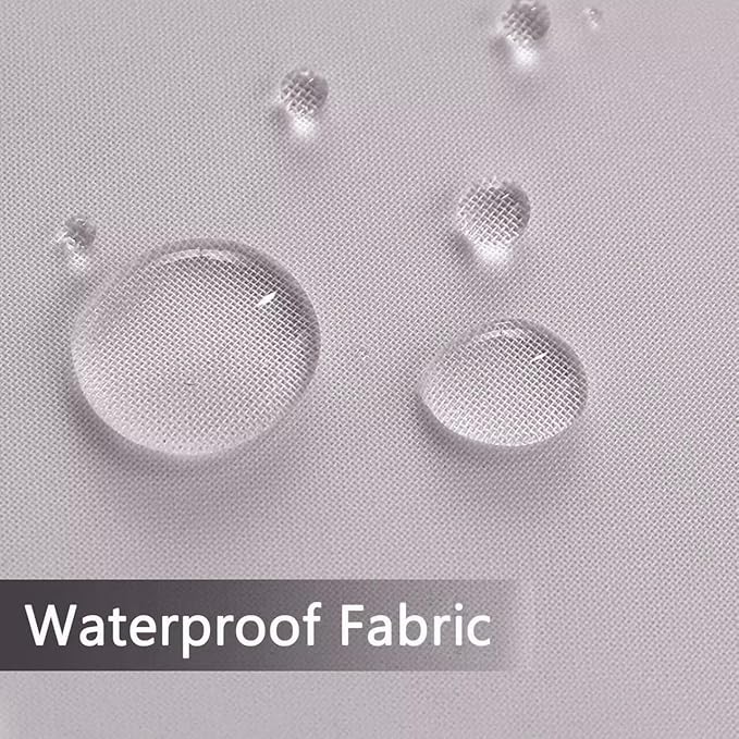 SpaceDresser Waterproof Outdoor Sheer Curtains for Patio - 4 Panels Rod Pocket Indoor Voile Sheer Curtain for Living Room,52W x 96L inch, Silver Grey SpaceDresser