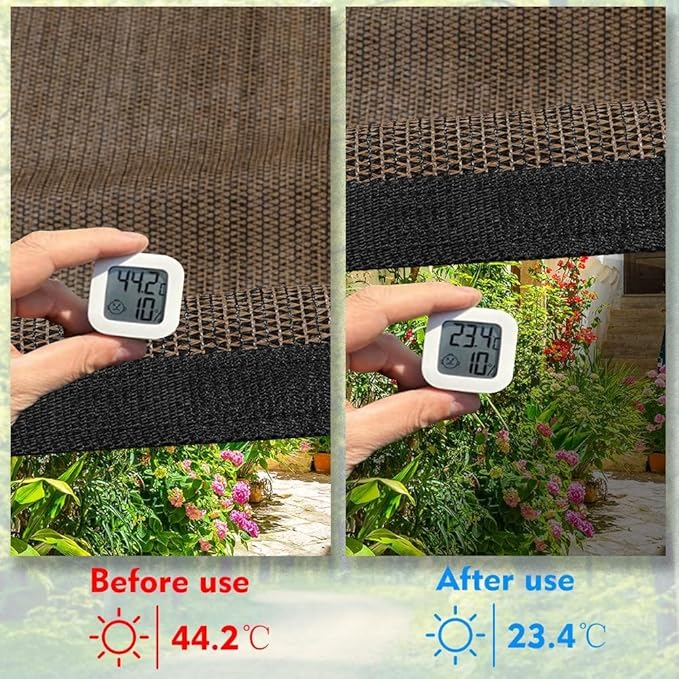EMERIT 90% Shade Cloth Sun Shade Fabric Privacy Screen Shade Cover for Patio Garden Pergola Shade Cover Canopy with Gromments eMERIT