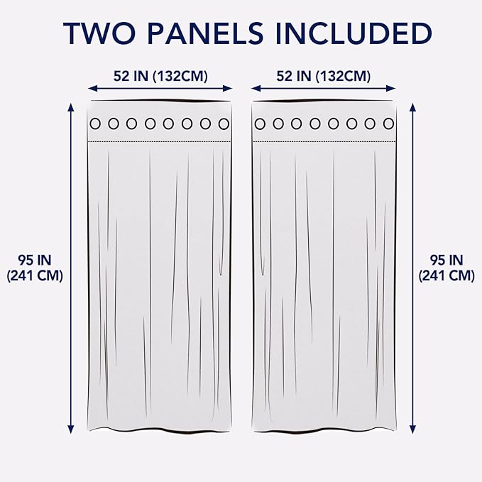 PureFit Outdoor Curtains for Patio Waterproof Weatherproof, UV Resistant Outside Curtains for Gazebo, Front Porch, Pergola, Sun Blocking Privacy Curtain, 52W x 95L inch, Set of 2, Beige PureFit