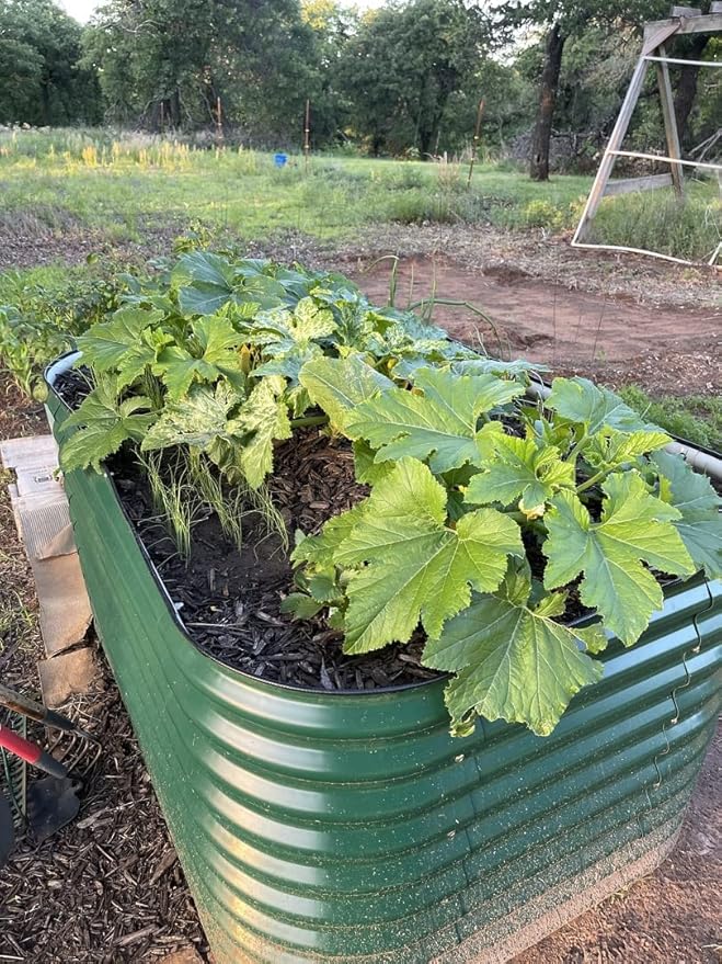 32" Extra Tall Raised Garden Bed Kits, 3.5 x 5 x 2.7ft Raised Planter Box Outdoor, 2 x 6.5 x 2.7ft Deep Root 6 in 1 Modular Metal Raised Beds for Gardening Vegetables Flowers Fruits - British Green VegoGarden
