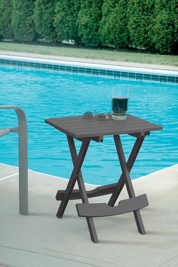 Adams Quik-Fold® Side Table - Charcoal Adams