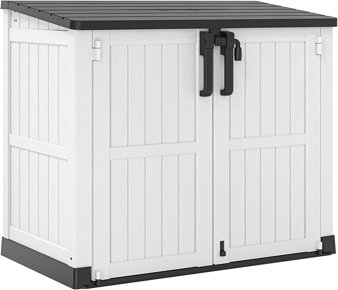 LHBcraft Outdoor Storage Cabinet 36 Cu Ft with Lockable Doors, Portable Horizontal Storage Shed, Resin Outdoor Storage Box Waterproof for Patio-Easy to Assemble LHBcraft-US