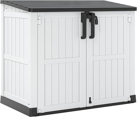 LHBcraft Outdoor Storage Cabinet 36 Cu Ft with Lockable Doors, Portable Horizontal Storage Shed, Resin Outdoor Storage Box Waterproof for Patio-Easy to Assemble LHBcraft-US