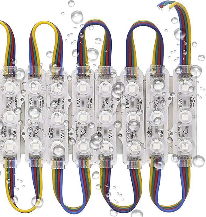 LED Window Lights Storefront Lights for Business Upgraded LED Modules Waterproof Store Decorative Light for Advertising Letter Signs Lightbox RGB 120 Pieces 3 LED Strip Light 60 FT BrightEnoughtoAttractCustomersAttention