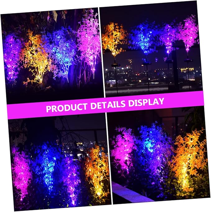 balacoo Led Solar Garden Light Plant Shaped Outdoor Lamp Ornament for Lawn Decoration Durable and Weatherproof Pink Rose Design for Garden Pathway balacoo