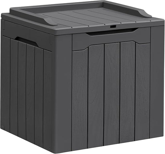 Greesum 31 Gallon Resin Deck Box All Weather Outdoor Storage Boxes for Patio Furniture Set,Outdoor Toys,Garden Tools,Gray BuynowfromGreesum