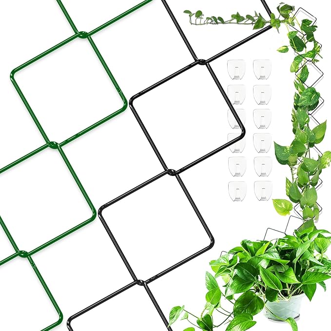 2 Pack 36pcs Chain Trellis for Climbing Plants Indoor & Outdoor, Garden Wall Plant Trellis Plant Vine Support Houseplant Accessories and Plant Gifts for Vine, Ivy, Monstera,Pothos Pahdecor