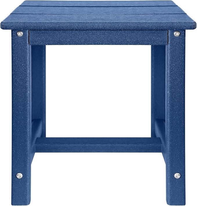 Adirondack Square Side Table,one-Tier Outdoor end Table, Patio Side Table for Pool,Porch,Backyard,Relaxing Companion (Blue) GARDENSTAR