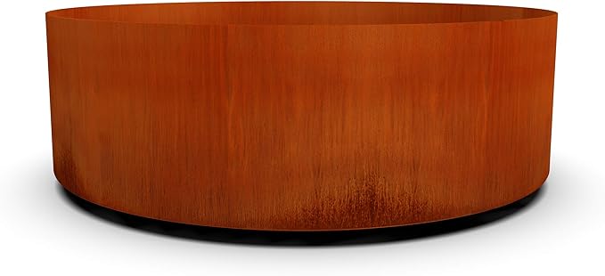 PLANTERCRAFT Corten Steel Metal Planter Box, Round Sizes, Modern Garden Steel planters for Commercial and Residential Outdoor Use. Plantercraft