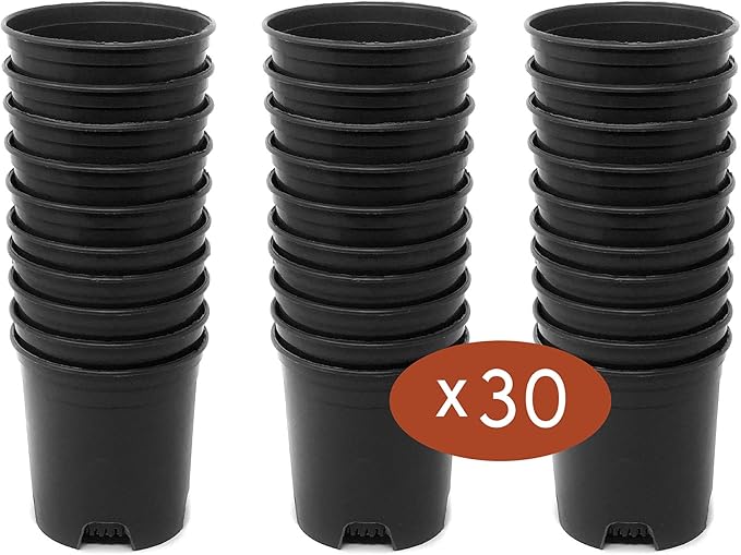 Wholesale Bulk Nursery Pot 4 Inch Black Plastic Planters 30-Pack 0.25 Gallon Pots for Outdoor Indoor Plants Gardening Flower with Drainage Holes CottaPlanters
