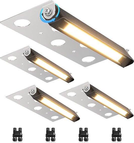 SUNVIE 7 Inch Hardscape Lighting 5W LED Retaining Wall Lights 3000K Warm White Low Voltage Landscape Lighting Waterproof Outdoor Step Lights with Connectors Paver Lights for Retaining Wall ETL, 4 Pack SUNVIE