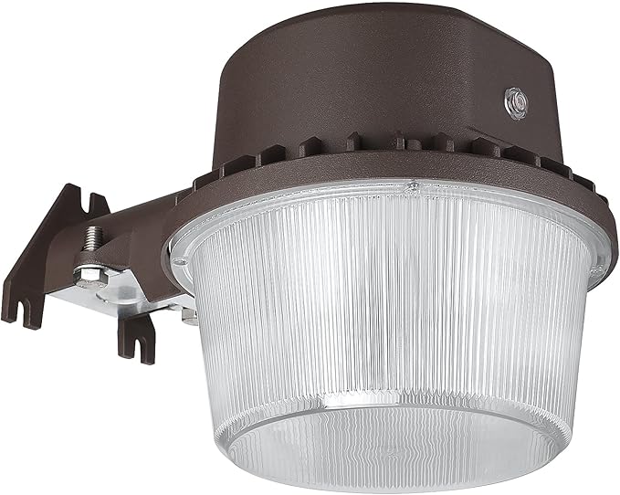 TORCHSTAR LED Barn Light, Dusk to Dawn Area Lights with Photocell, Outdoor Security Flood Lighting, ETL & FCC Listed, IP65 Waterproof, Aluminum, 110-277V, Garage, Yard, 3000K Warm White, Bronze TORCHSTAR