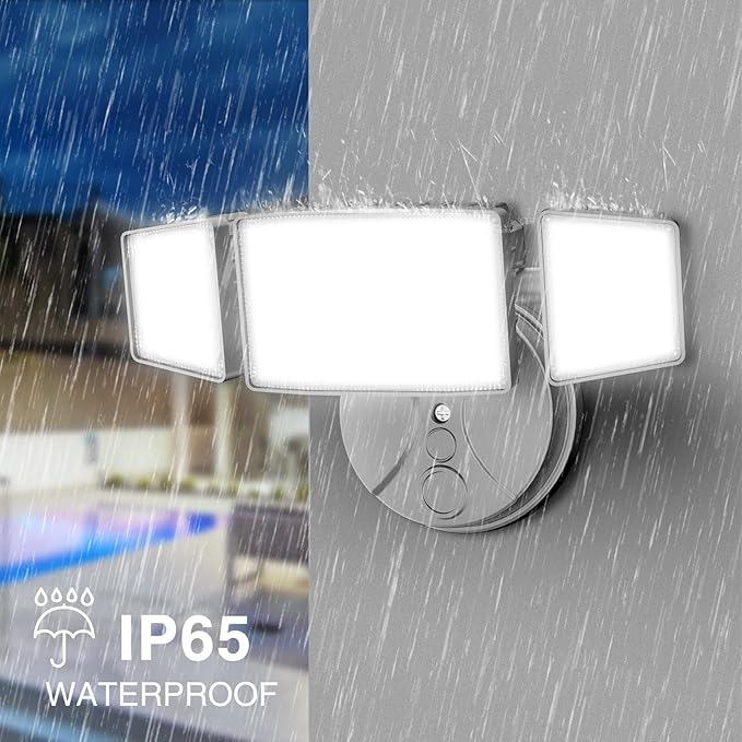Onforu 75W LED Security Light, 7000LM Brightness Outdoor Flood Light Fixture Switch Controlled, IP65 Waterproof, 6500K White Wall Mount Exterior Security Floodlight for Eave, Yard, Garage, Porch Onforu