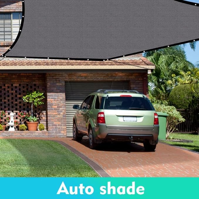 EMERIT 90% Shade Cloth Sun Shade Fabric Privacy Screen Shade Cover for Patio Garden Pergola Shade Cover Canopy with Gromments eMERIT