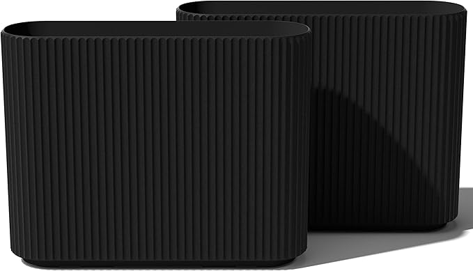 Veradek Demi Series Span Planter for Front Porch, Patio, Backyard | Durable Plastic-Stone Composite Material | Modern Décor for Shrubs, Flowers VeradekOutdoor