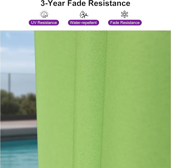 PURPLE LEAF 8' X 8' Patio Umbrella with Wheeled Base for Pool 7' High Offset Outdoor Cantilever Umbrella Swimming Pool Umbrella with 360°Rotation for Poolside Apple Green PURPLELEAF
