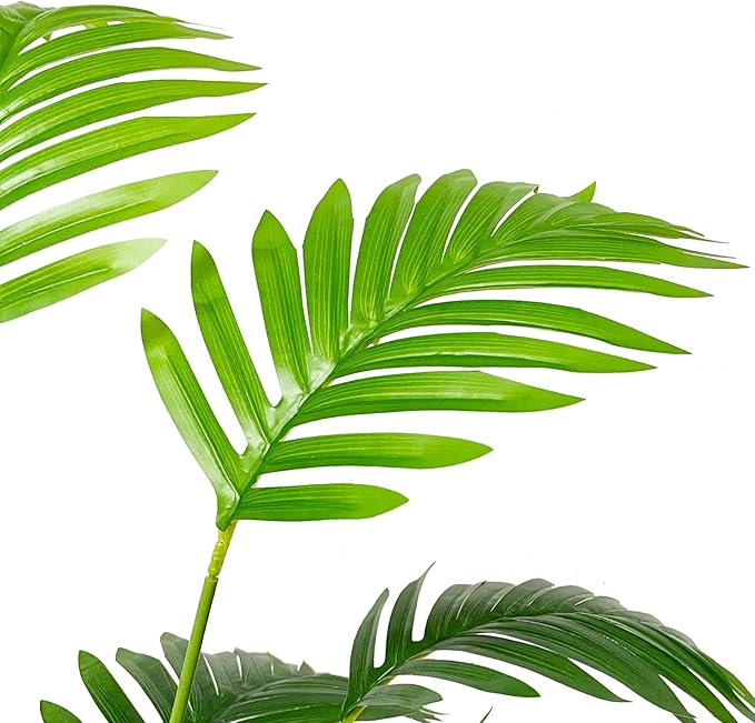 Artificial Plants in Pots Large Fake Tree Floor Faux Tropical Plants Decorative Greenry House Potted Tall for Home Office Living Room Decor Indoor Garden Outdoor (80cm Tall Palm) Rozwkeo