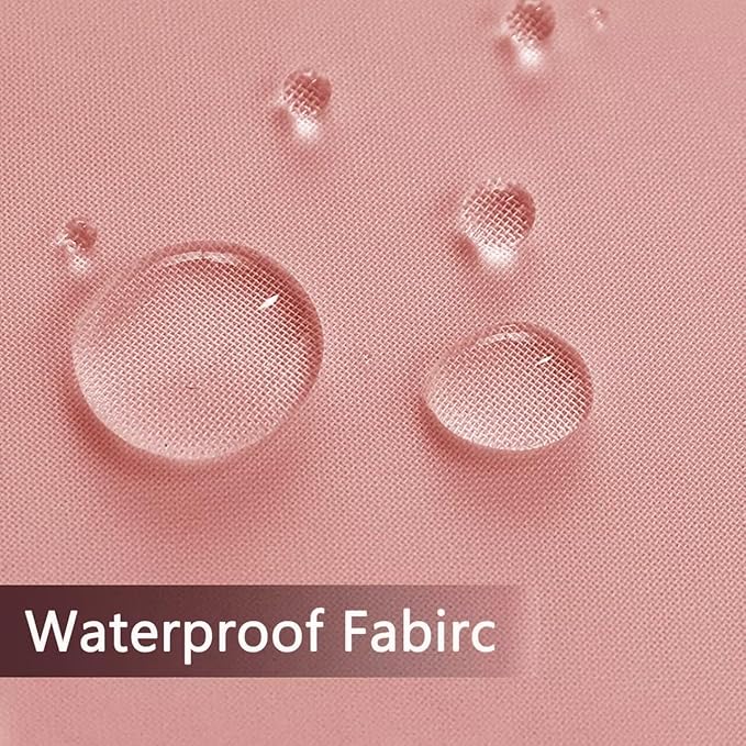 SpaceDresser Waterproof Outdoor Sheer Curtains for Patio - 2 Panels Rod Pocket Indoor Voile Sheer Curtain for Living Room,100W x 96L inch, Blush SpaceDresser