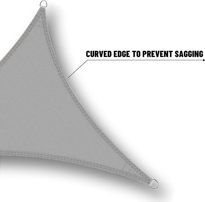 SUNNY GUARD Waterproof Sun Shade Sail 8'x11'x13.6' Charcoal Right Triangle UV Block Sunshade for Backyard Yard Deck Patio Garden Outdoor Activities and Facility(Customized) SUNNYGUARD