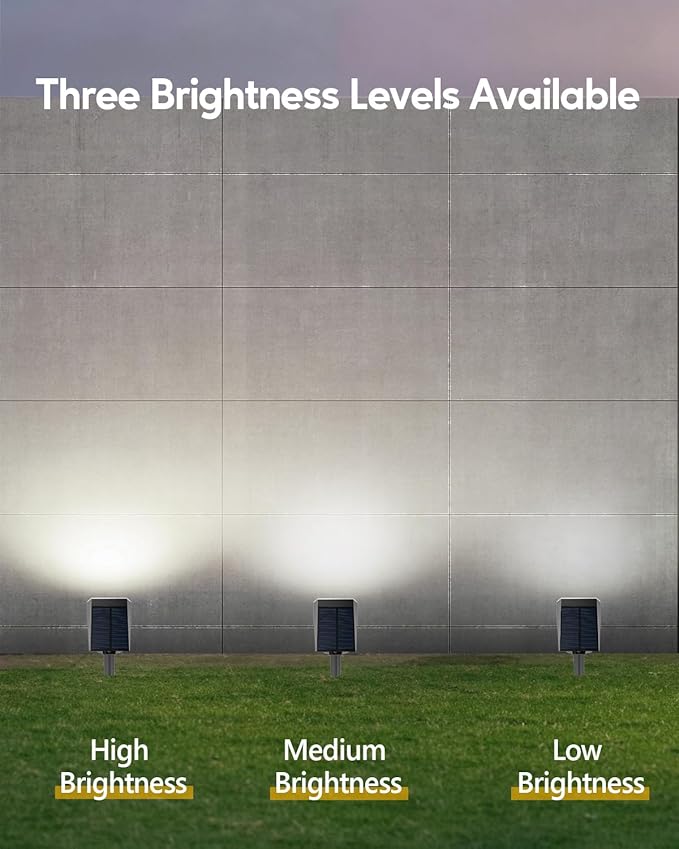 HIBOITEC Solar Spot Lights Outdoor 59LED Landscape Lights Solar Powered Uplights Waterproof Adjustable Brightness Dusk to Dawn for Outside Garden Yard Trees 8 Packs Cool White HIBOITEC
