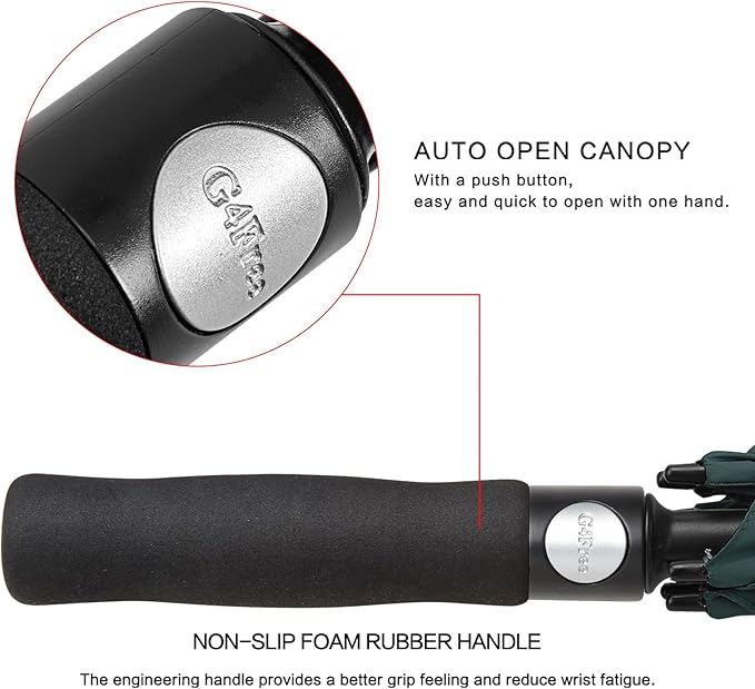 G4Free 47/54/62/68/72 Inch Automatic Open Golf Umbrella Oversize Extra Large Double Canopy Vented Windproof Waterproof Stick Umbrellas G4Free