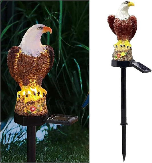 Outdoor Solar Lights, Eagle Solar Lights Outdoor Waterproof Eagle Decoration with Stakes for Garden, Yard, Lawn Huazzzyi