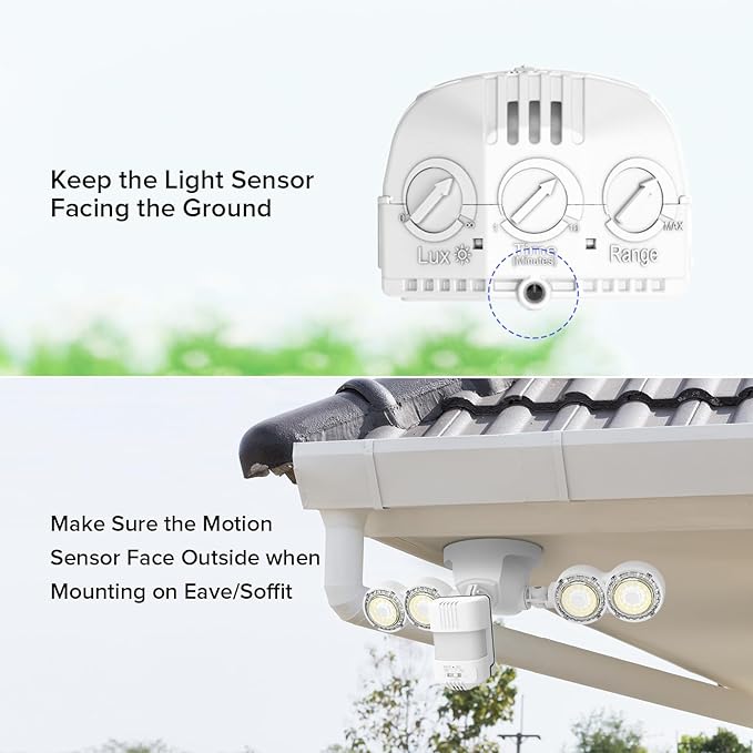 SANSI 40W 5000 LM LED Motion Sensor Outdoor Lights 5000K Daylight Super Bright, Dusk to Dawn, Bright Security Lights for Garage, Yard, IP65 Waterproof, ETL Listed SANSI