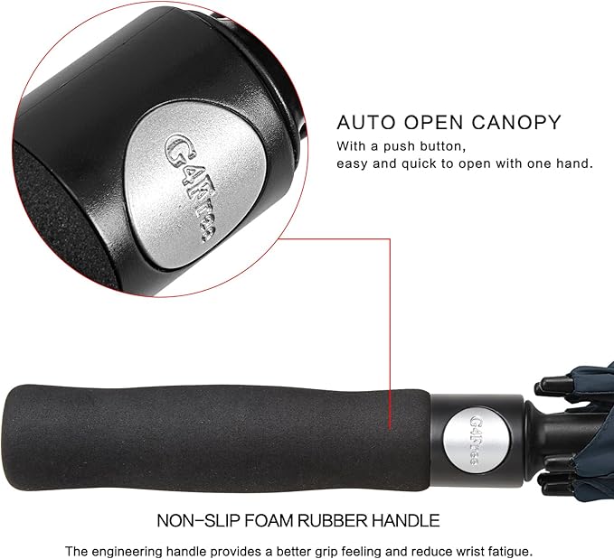 G4Free 47/54/62/68/72 Inch Automatic Open Golf Umbrella Oversize Extra Large Double Canopy Vented Windproof Waterproof Stick Umbrellas G4Free