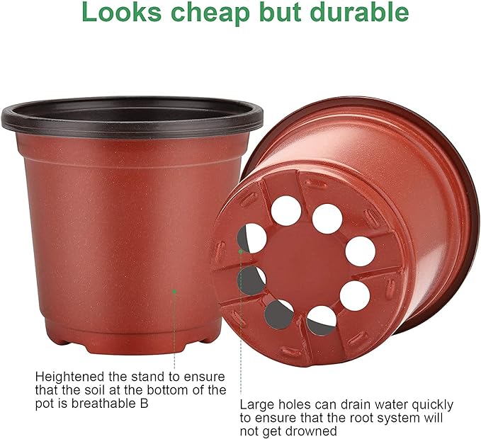 MIXC Plant Nursery Pots with Humidity Dome 4" Soft Transparent Plastic Gardening Pot Planting Containers Cups Planter Small Starter Seed Starting Trays for Seedling with 10pcs Plant Labels，30 Sets MIXC