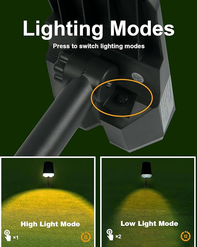 6 Pack Solar Powered Outdoor Spot Lights Outside Waterproof 20 LEDs Landscape Spotlights Dusk to Dawn for House Yard Tree, Plants, Walls, Path, Garden, Statues, Superior Accent Lamp Warm White Polighty