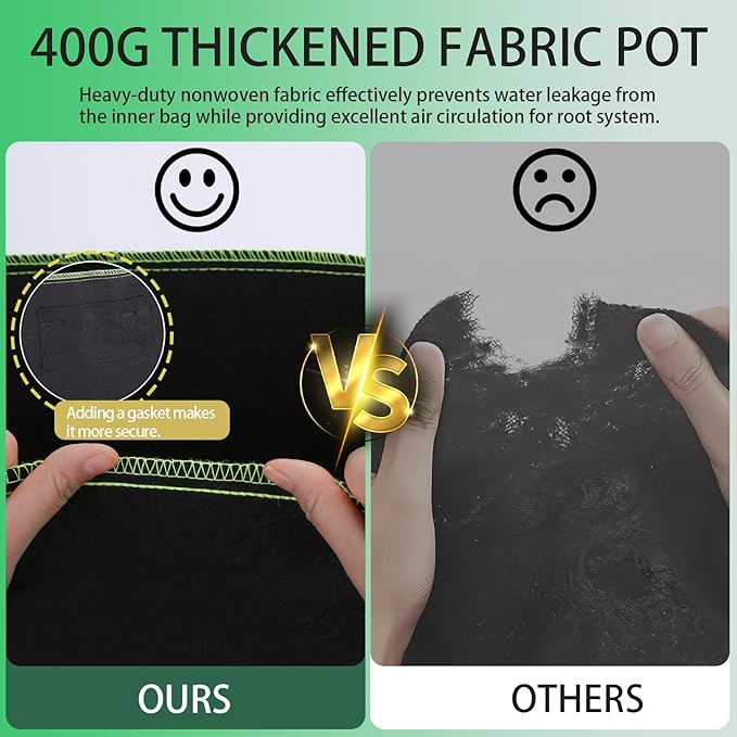 1-Pack 100 Gallon Plant Grow Bags, Thickened Nonwoven Fabric Pots with Handles,Sturdy Garden Planters Aeration Gardening Container to for Plants, Vegetables, and Flowers FVOTNW