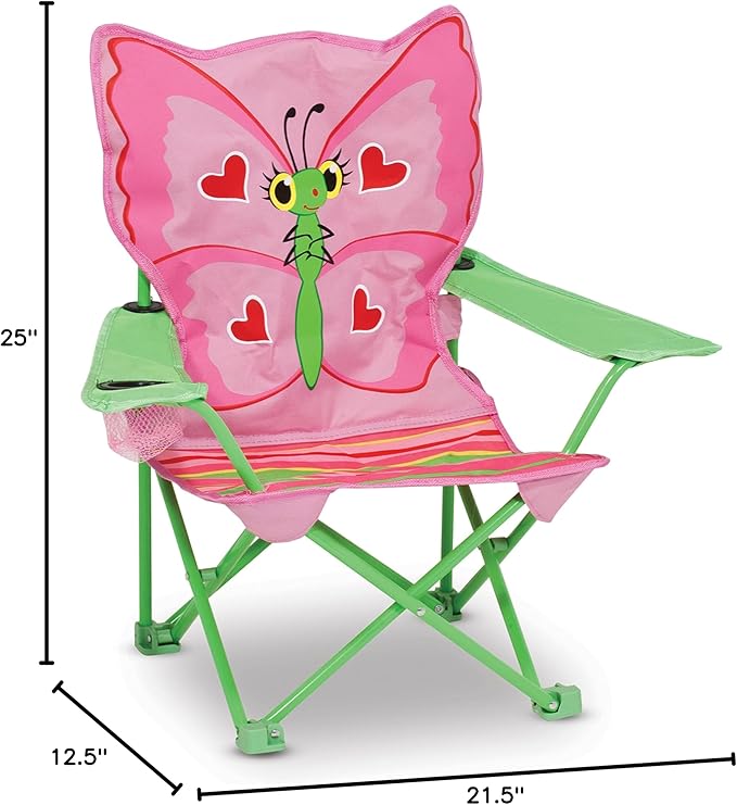 Melissa & Doug Bella Butterfly Child's Outdoor Chair (Frustration-Free Packaging) MelissaDoug