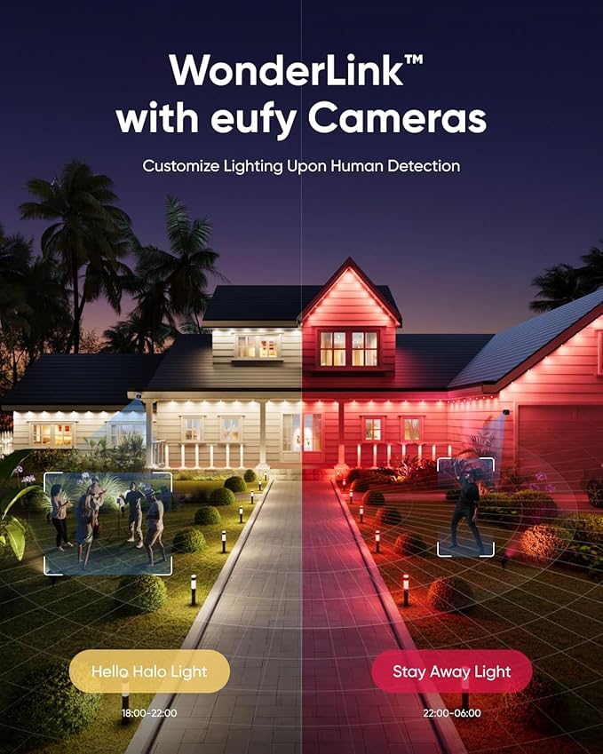 eufy Permanent Outdoor Lights E22, 50ft with 30 Triple-LED Lights, Smart RGBWW for Christmas, Daily and Holiday, Up to IP67 Waterproof, AI Light Themes for Christmas Decorations, Works with eufy Cams eufy
