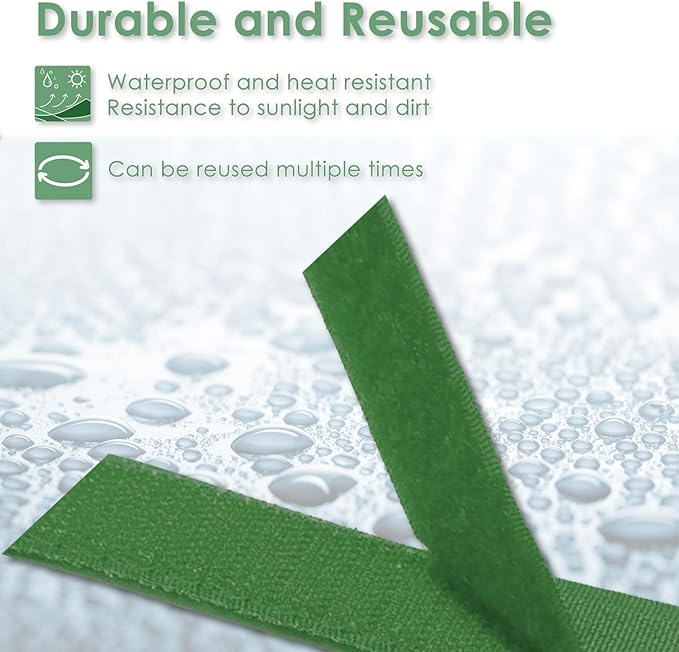 Garden Tie Green Tape, Plant Supports, Gentle On Plants (98.4ft × 0.6 inch, 1 roll, Green) plantactic