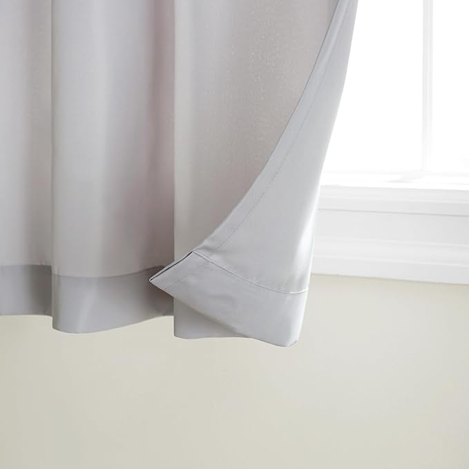 Town & Country Basics Cabana Solid Heavyweight Indoor Outdoor Curtains, Light Filtering Opacity with Grommet Top, Water Repellent, 2-Pack Set, 54"x144", Cloud Grey TOWN+%26+COUNTRY+BASICS