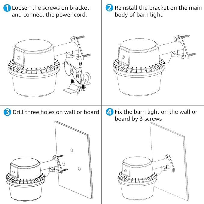 TORCHSTAR LED Barn Light, Dusk to Dawn Area Lights with Photocell, Outdoor Security Flood Lighting, ETL & FCC Listed, IP65 Waterproof, Aluminum, 110-277V, Garage, Yard, 3000K Warm White, Bronze TORCHSTAR