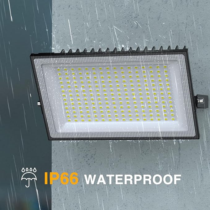 Onforu 200W LED Flood Lights Outdoor, 18000LM Bright Security Light, IP66 Waterproof Outdoor LED Lights, 6500K Daylight White Floodlight for Garage, Yard, Garden, Stadium, Playground, Arena(2 Pack) Onforu