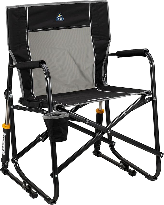 GCI Outdoor Freestyle Rocker Outdoor Rocking Chair with Beverage Holder GCIOUTDOOR