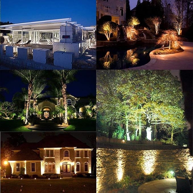 Z LED Landscape Lights,5W Outdoor Pathway Garden Yard Spotlight,IP65 Waterproof Garden Floodlight,Outdoor Spotlight with Stake,UL Cord 5-ft with Plug 6500K Daylight White(Pack of 4) Z