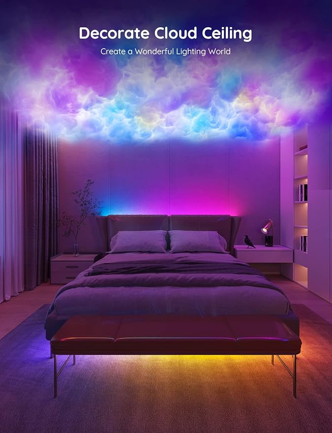 Govee RGBIC LED Strip Lights, 32.8ft Smart LED Lights for Bedroom, Bluetooth LED Lights APP Control, DIY Multiple Colors on One Line, Color Changing LED Strip Lighting Music Sync, Home Decor Govee