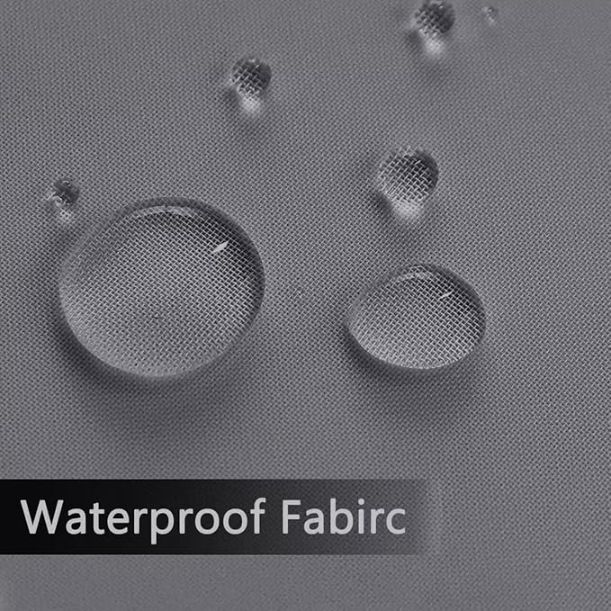 SpaceDresser Waterproof Outdoor Sheer Curtains for Patio - 4 Panels Rod Pocket Indoor Voile Sheer Curtain for Living Room,52W x 84L inch, Grey SpaceDresser