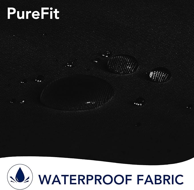 PureFit Outdoor Curtains for Patio Waterproof Weatherproof, UV Resistant Outside Curtains for Gazebo, Front Porch, Pergola, Sun Blocking Privacy Curtain, 52W x 120L inch, 1 Panel, Black PureFit