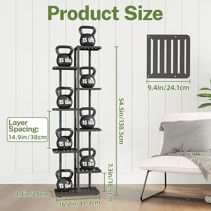 iDavosic.ly Plant Stand Indoor Outdoor, 7-Tier Tall Metal Flower Shelf for Heavy-Duty Large Planters, Corner Orchid Display Rack for Living Room Balcony Patio Porch, Space Saving, Modern Black iDavosicly