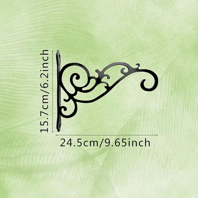 AIM & GGKK Metal Plant Hanger Hook – 2 Pack Hanging Plant Holder for Indoor & Outdoor Use,Wall Hangers Hooks for Hanging Baskets,Wall Mount Bracket for Flower Pots & Planters,Bird Feeders,Lanterns AIMGGKK