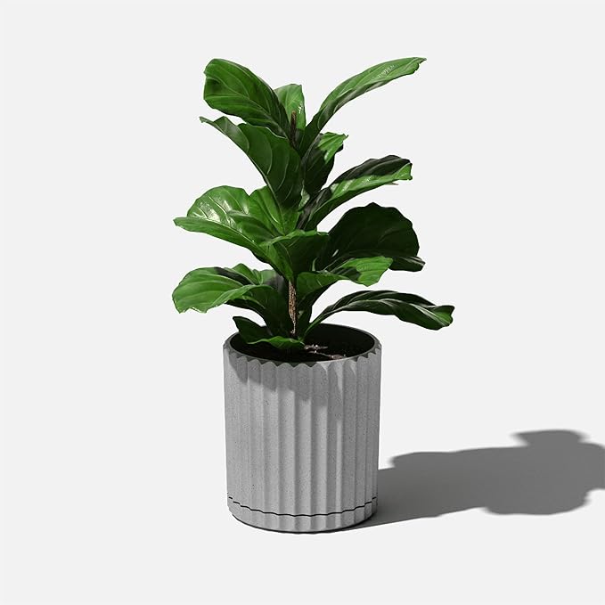 Veradek Demi Series Demi 6" Planter w/Tray, Grey VeradekOutdoor