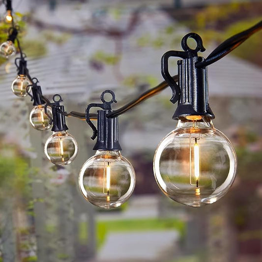 Brightown LED Outdoor String Light, 109 Feet Patio Lights with 52 Edison Shatterproof Bulbs(2 Spare), UL Listed Waterproof Outside Lights for Backyard Balcony Party Xmas Decor, E12 Base, Connectable Brightown