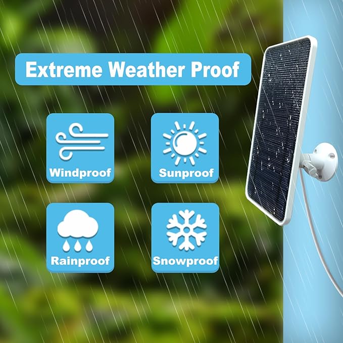 Solar Panel for Arlo Essential/XL Spotlight Cam (1st Gen), Essential 2K/2K XL (2nd Gen，3rd Gen), with 13FT Micro USB & Type-C Cables, 360° Adjustable Aluminum Mount, 2 Pack AYIIFEI