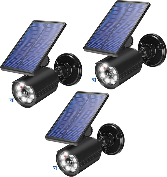 Solar Motion Lights Outdoor 2000LM Security Flood Lights IP67 Waterproof Spot Lights for Yard Porch Garage 3 Pack CAHOUGSMTSolarLights